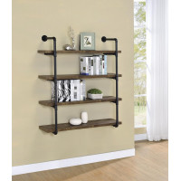Coaster Furniture 804417 40-inch Wall Shelf Black and Rustic Oak